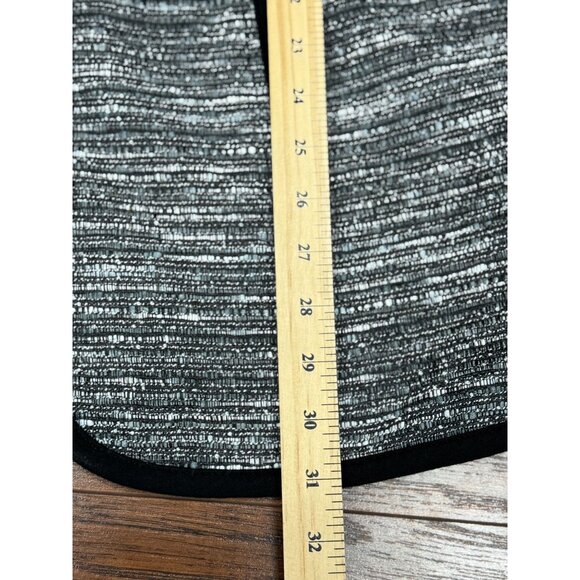 Laundry by Shelli Segal Black Gray Flare Coat Jacket Womens Size 6 Contrast Trim - Picture 12 of 16